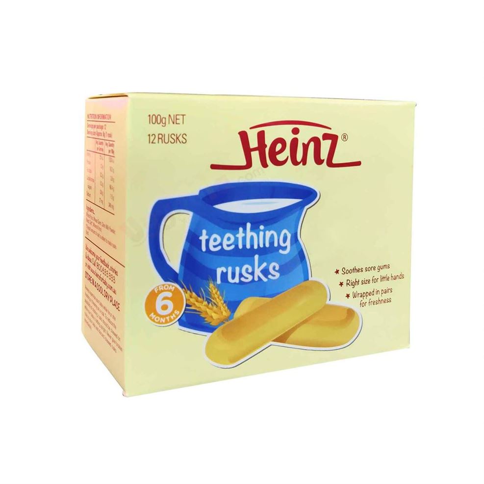 HEINZ Teething Rusks for Kids snacks (100 g each) - 6 Months +