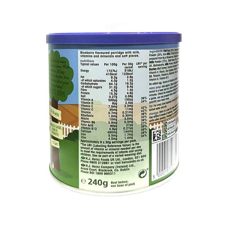 Heinz First Steps Blueberry Multigrain Porridge for Babies - 240gms, 7+months