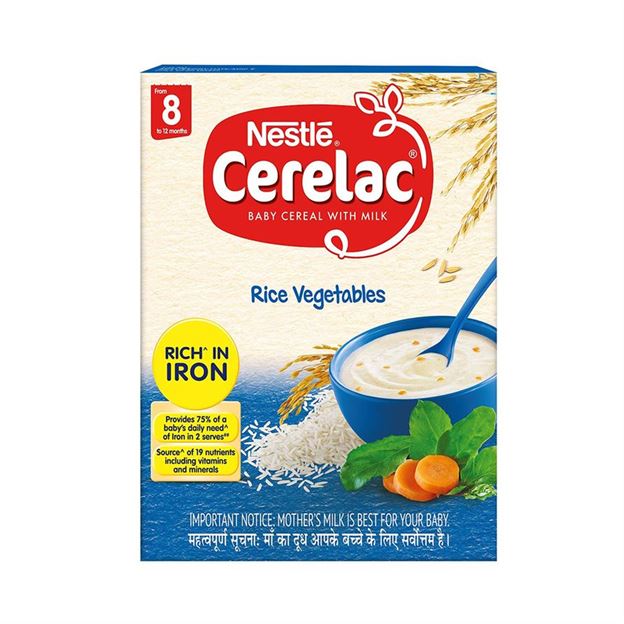 Nestle Cerelac Baby Cereal with Milk, Rice & Vegetables - 8 to 12 Months, 300gms