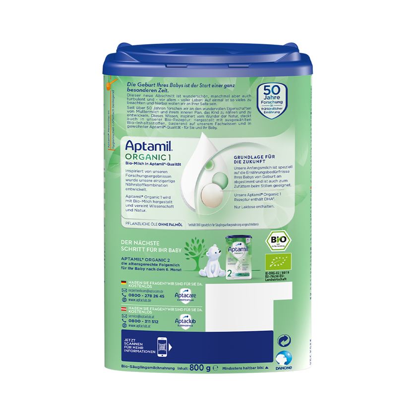 Buy Nutricia Aptamil Organic First Infant Milk - 800g Online in India at uyyaala.com
