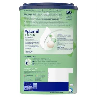 Nutricia Aptamil Organic Toddler Baby Milk Formula, Stage 3, 1 - 2years - 800gms