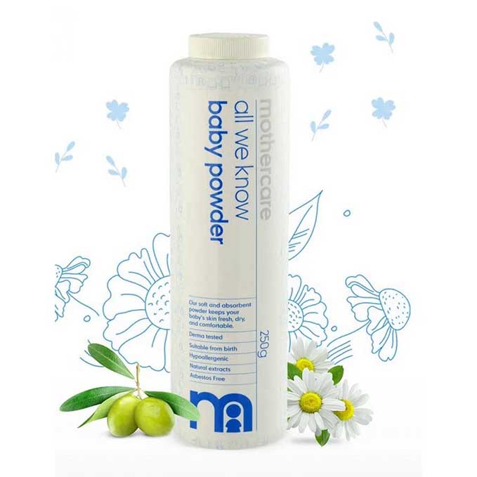 Mothercare All We Know Baby Powder Natural Extract - 250g