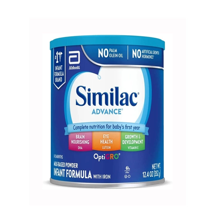 Similac Advance OptiGRO Infant Baby Milk Formula, 0 to 12months - 352gms (Imported Tin Pack)