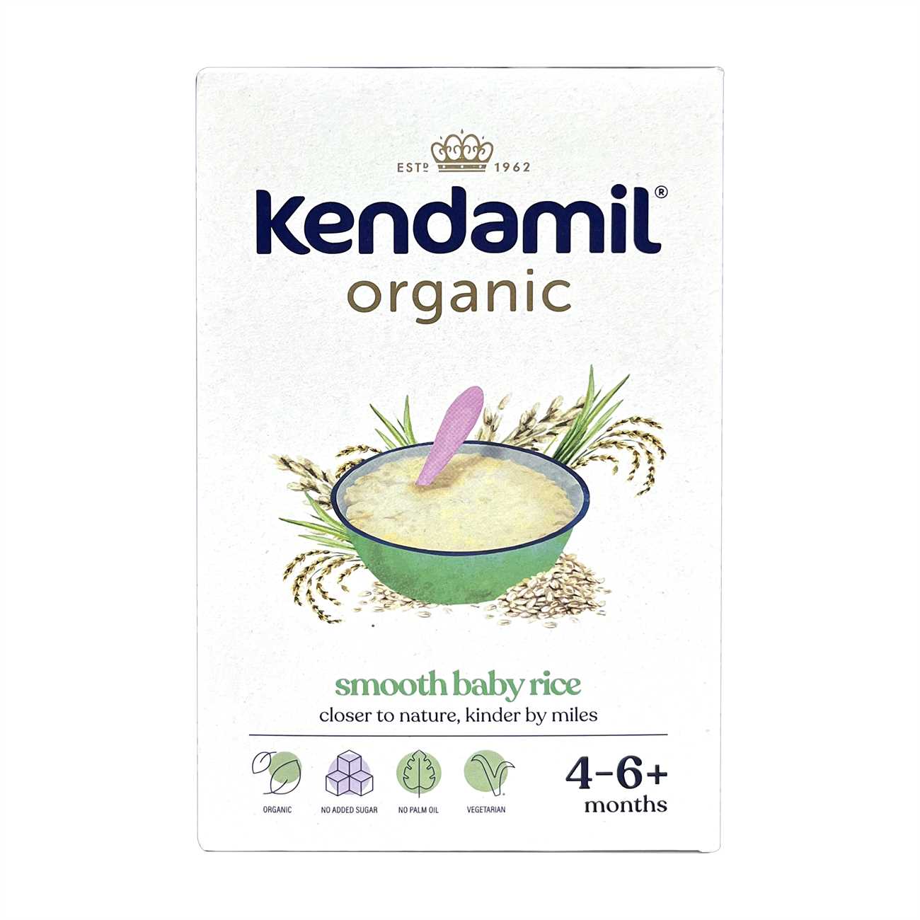 Kendamil Organic Smooth Baby Rice for your Baby, 4-6 months - 120g