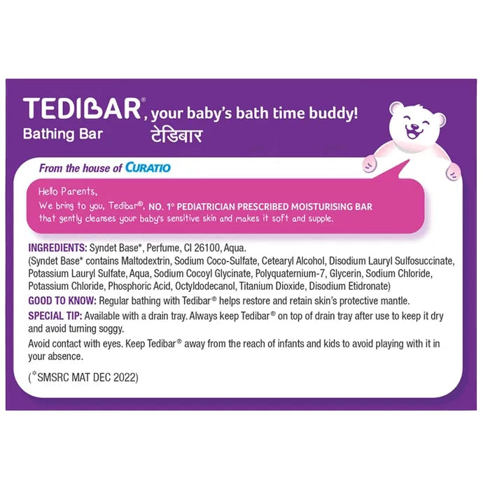 Curatio Tedibar Bathing Bar for small Babies Children 75gms