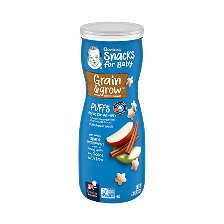 Buy Gerber Grain & Grow Puffs for Babies in Apple & Cinnamon flavour - 42gms Online in India at uyyaala.com