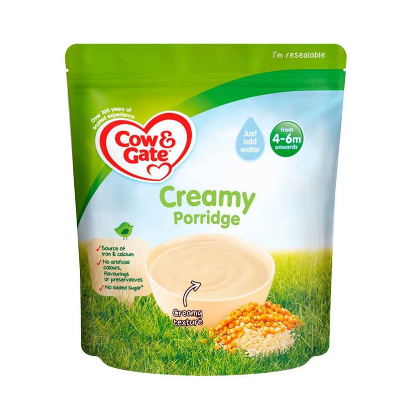 Cow & Gate Baby Porridge with Cream - 4 to 6 months, 125gms