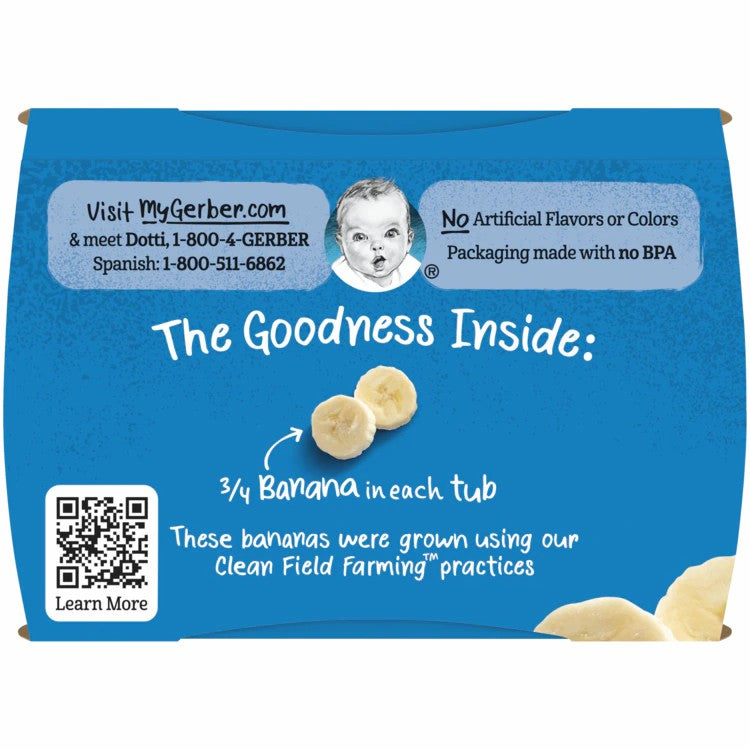 GERBER Puree 2nd Foods Banana Flavored Snack For Babies