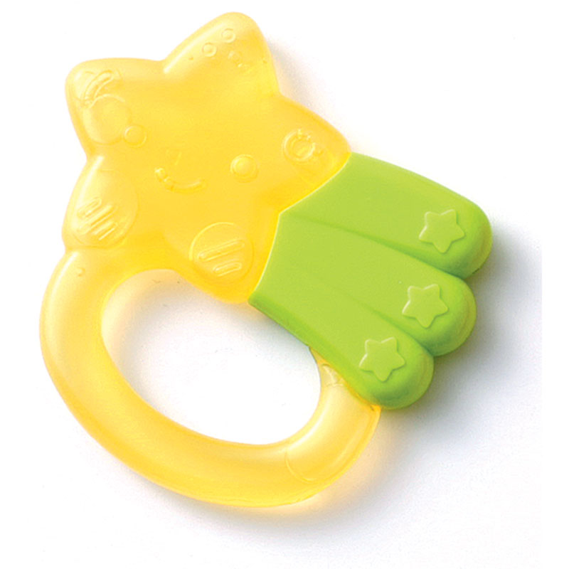 PIGEON Cooling Teether for Babies 4+m Age, Yellow & Green