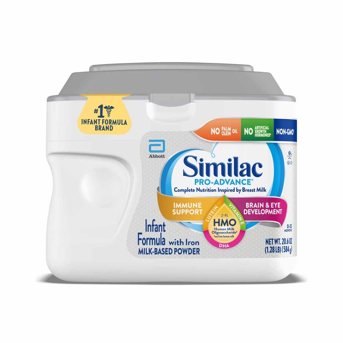 Similac Pro-Advance Infant Formula, with 2’-FL HMO for Immune Support, Non-GMO, Baby Formula, Powder, 584g