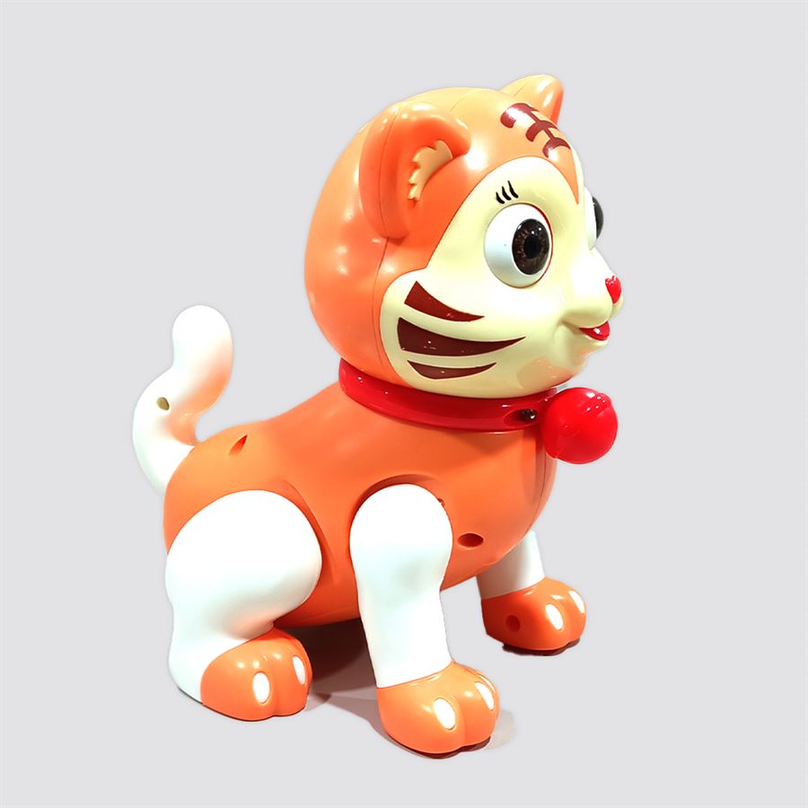 Cute Tiger Battery Operated Toy with Music & Lights 3+Years - Multicolor