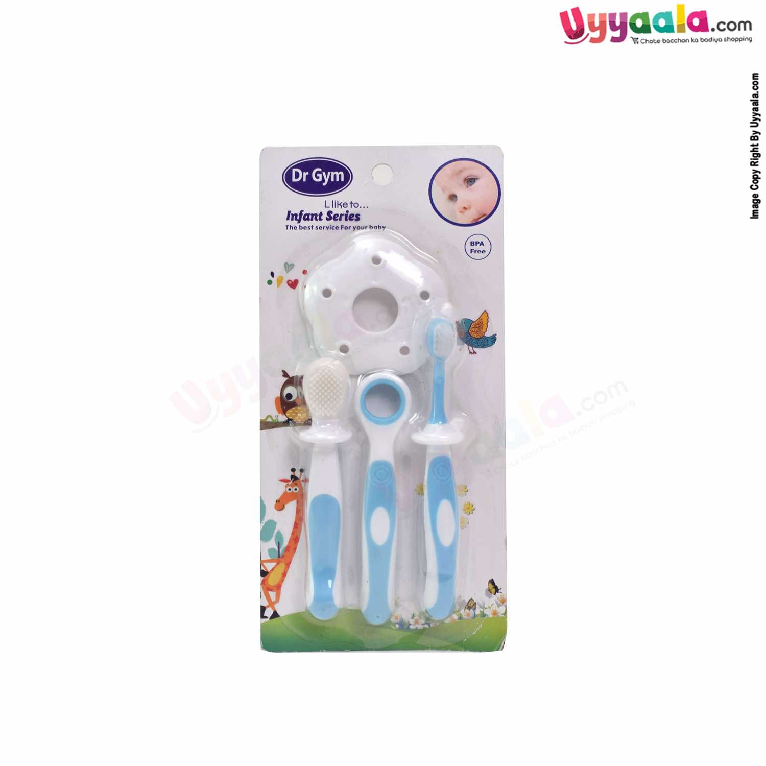 Buy Dr Gym Toothbrush Set with Anti-choking Shield for Small Babies Online in India at uyyaala.com