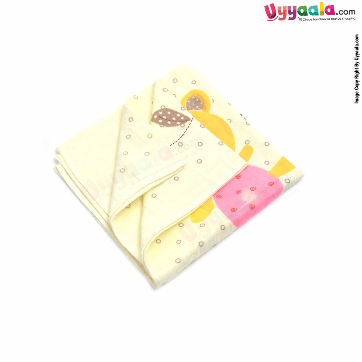 Baby Cotton Towel with Teddy Bear Print