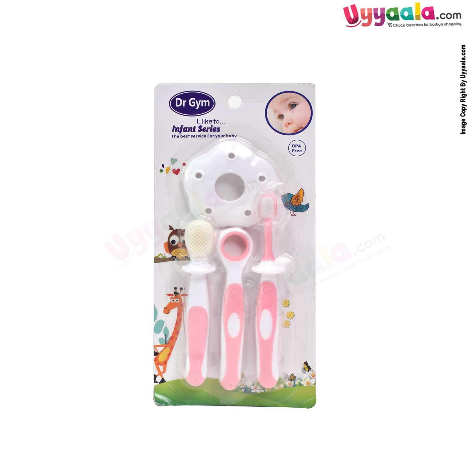 Buy Dr Gym Toothbrush Set with Anti-choking Shield for Small Babies Online in India at uyyaala.com