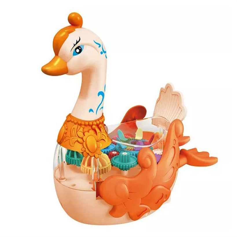 Battery Operated Swan Toy with visible Gears, 3+Years - Multicolor