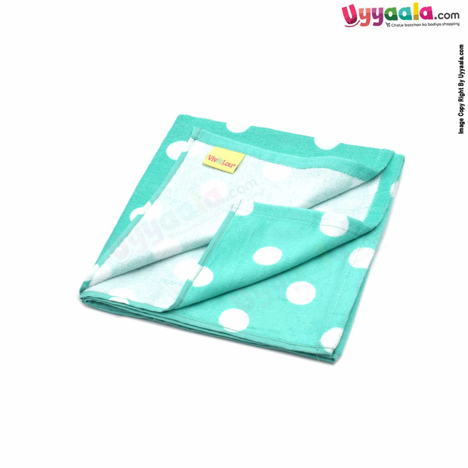 Bath Baby Towel Terry with White Dots Print 0+m Age, Size (112*57cm)