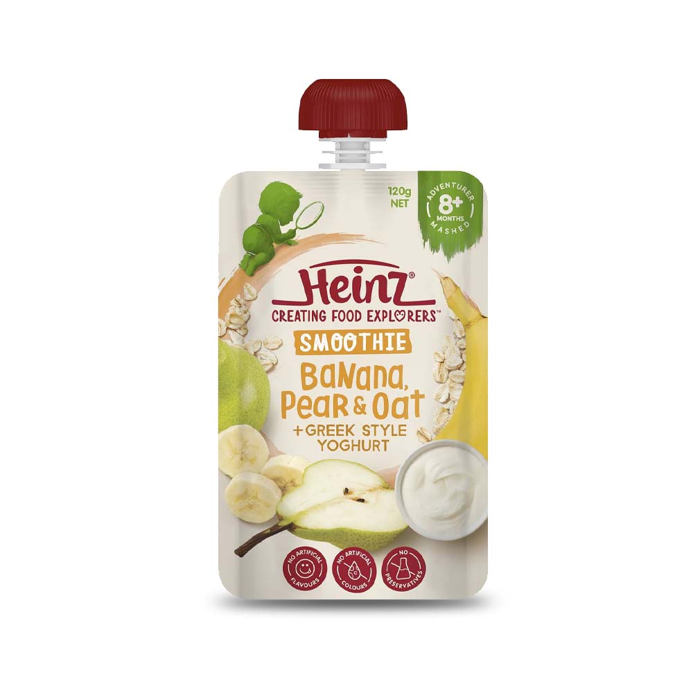 HEINZ Smoothie For Babies - Banana, Pear & Oat, 8m+ 120g