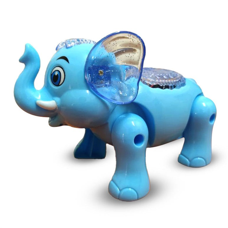 Clever Elephant Battery Operated Toy With Lights & Music 3+Y Age - Blue