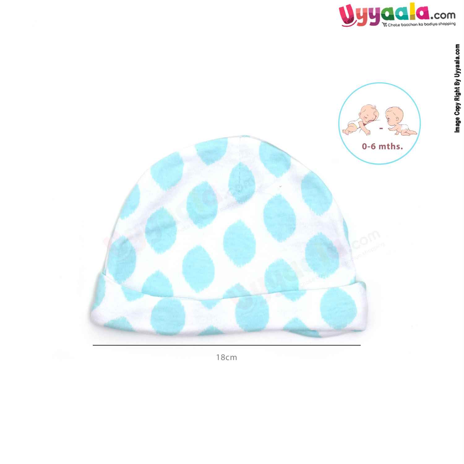 HUDSON BABY 5 Piece Caps Sets Mittens with Multi Print, 0-6m Age- Multi Color