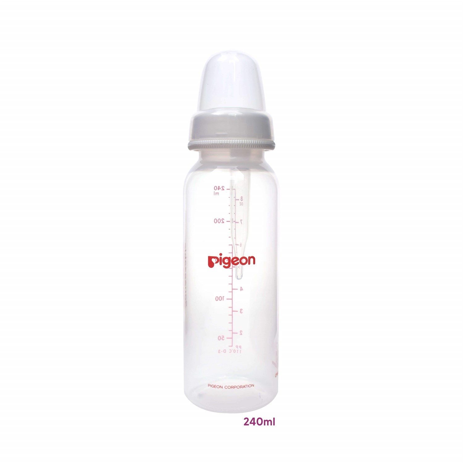 PIGEON Cleft Palate Feeding Bottle Round Base Adjustable Milk Flow - 240ml