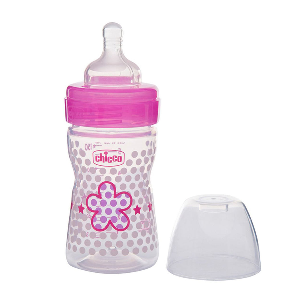 CHICCO Feeding bottle Narrow neck Well being 150ml 0+m - Pink