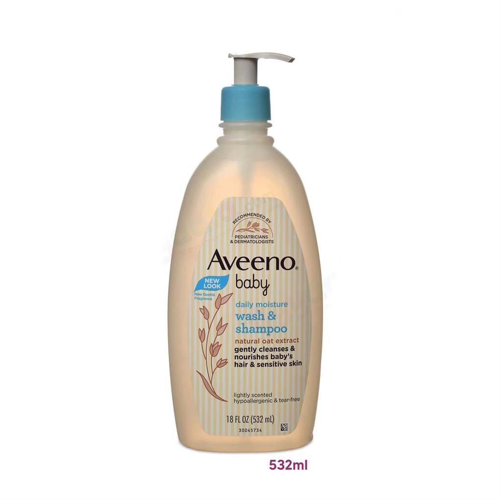 AVEENO BABY Daily moisture wash & shampoo, natural oat extract - 532 ml