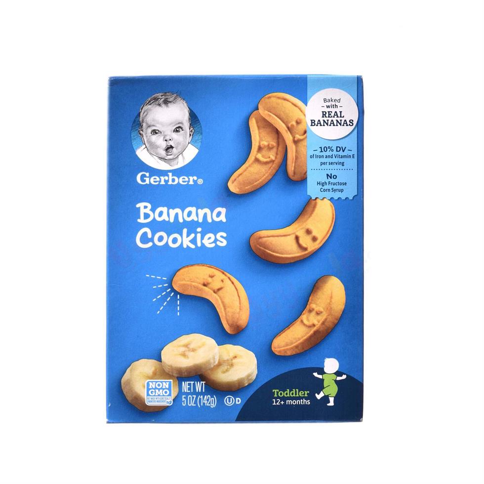 GERBER Cookies - banana cookies naturally flavored baby snacks - 142g - 12 months +