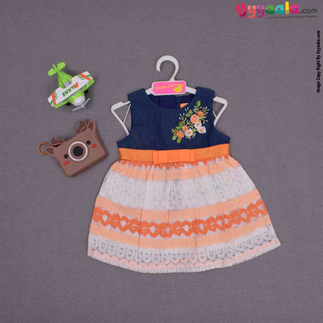 Sleeveless party wear frock for baby girl