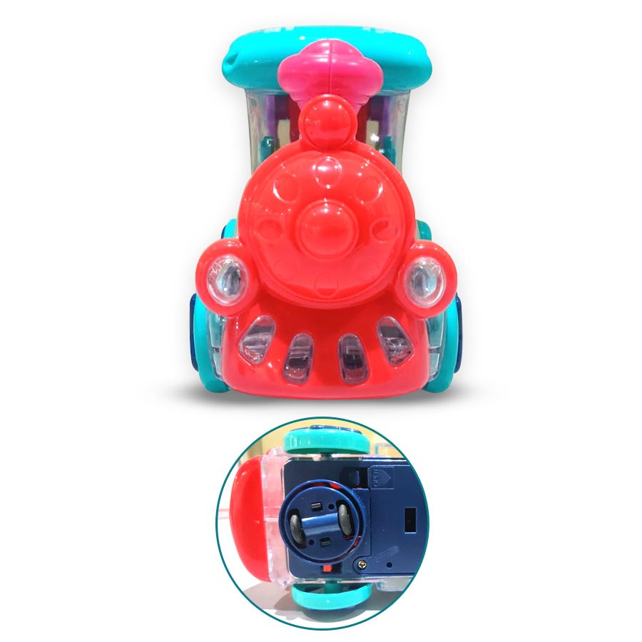Train Battery Operated Toy with visible Gears, 3+Years - Ocean Green