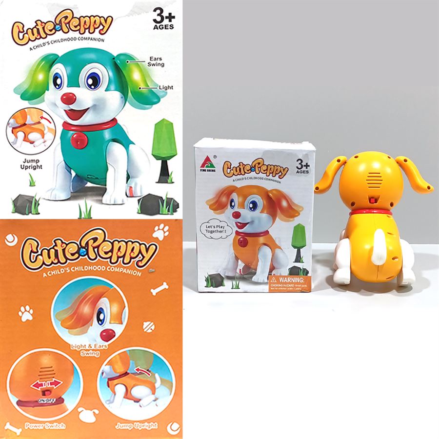 Cute Puppy Battery Operated Toy with Music & Lights 3+Years - Multicolor