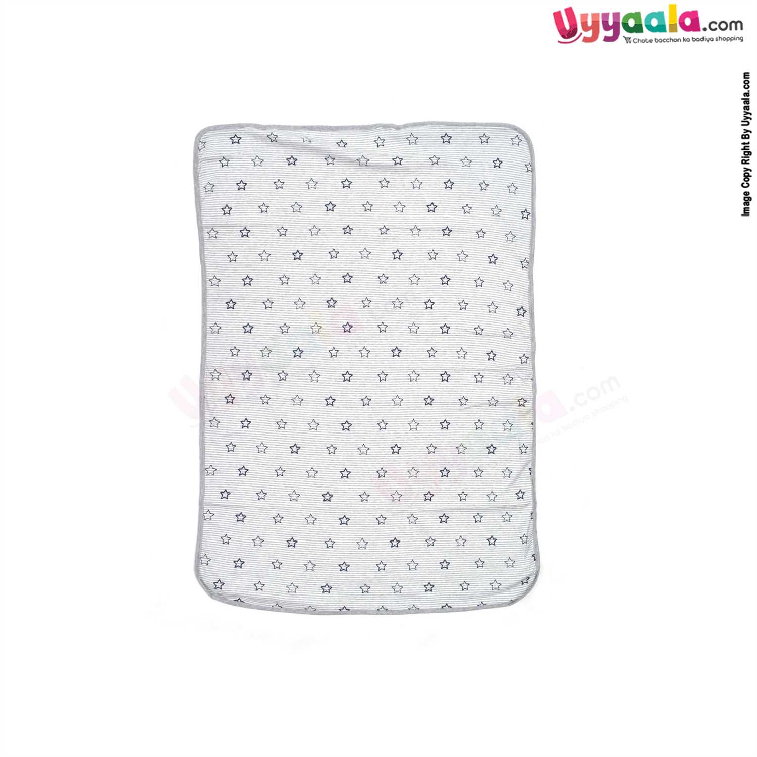 PRECIOUS ONE Baby Hooded Towel Premium 100% Cotton Hosiery with Star Print 0+m Age, Size (100*72) Grey