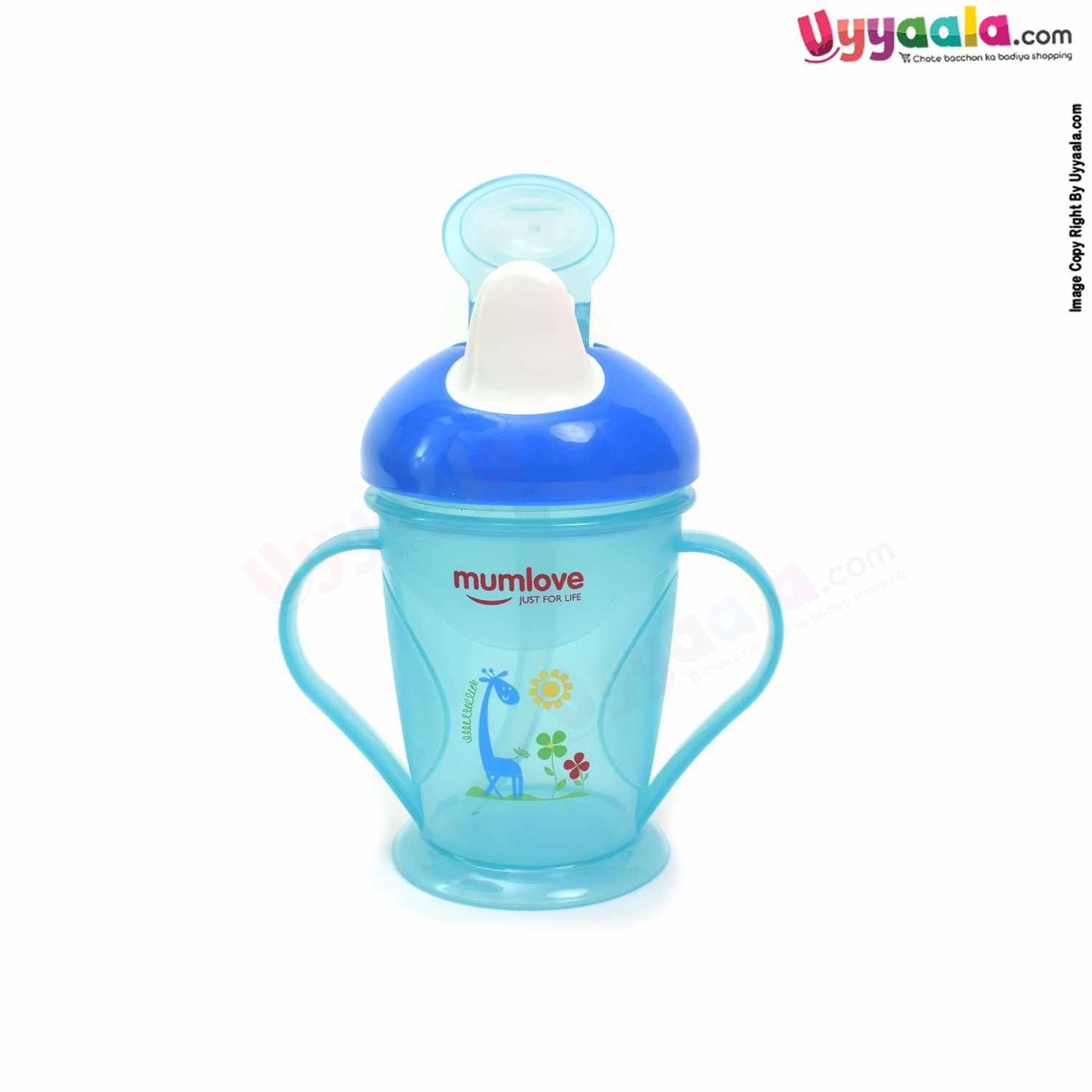 MUMLOVE Twin Handle Baby Sippy Cup Straw model Spout Sipper With Giraffe Print 180ml
