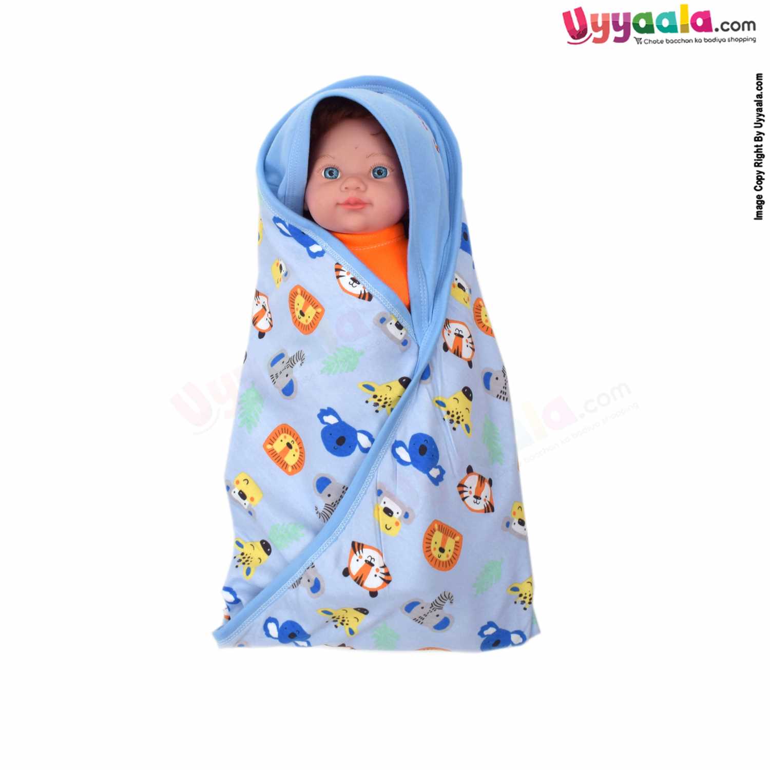 Baby Hooded Towel Premium Double Layered,100% Cotton Hosiery with Animals Print