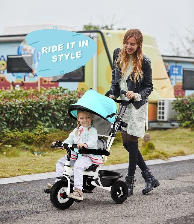 R for Rabbit Tiny Toes Sportz Baby Tricycle for Kids with Parental Control & Sun Proof Canopy