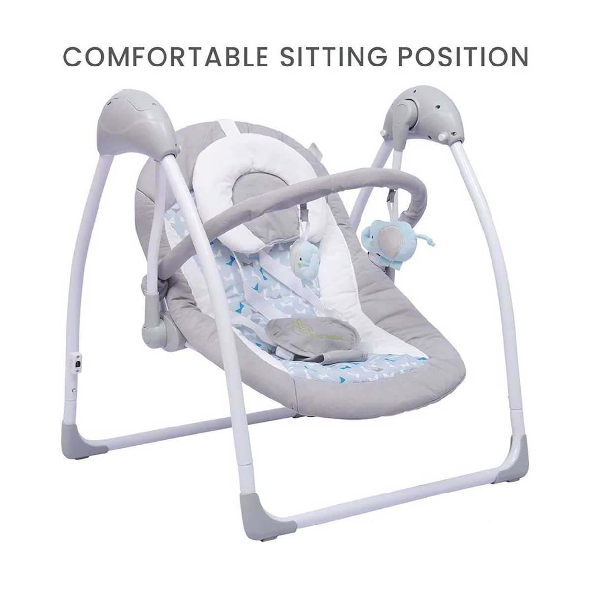 R FOR RABBIT Baby Swing Snicker Playful Automatic - Grey
