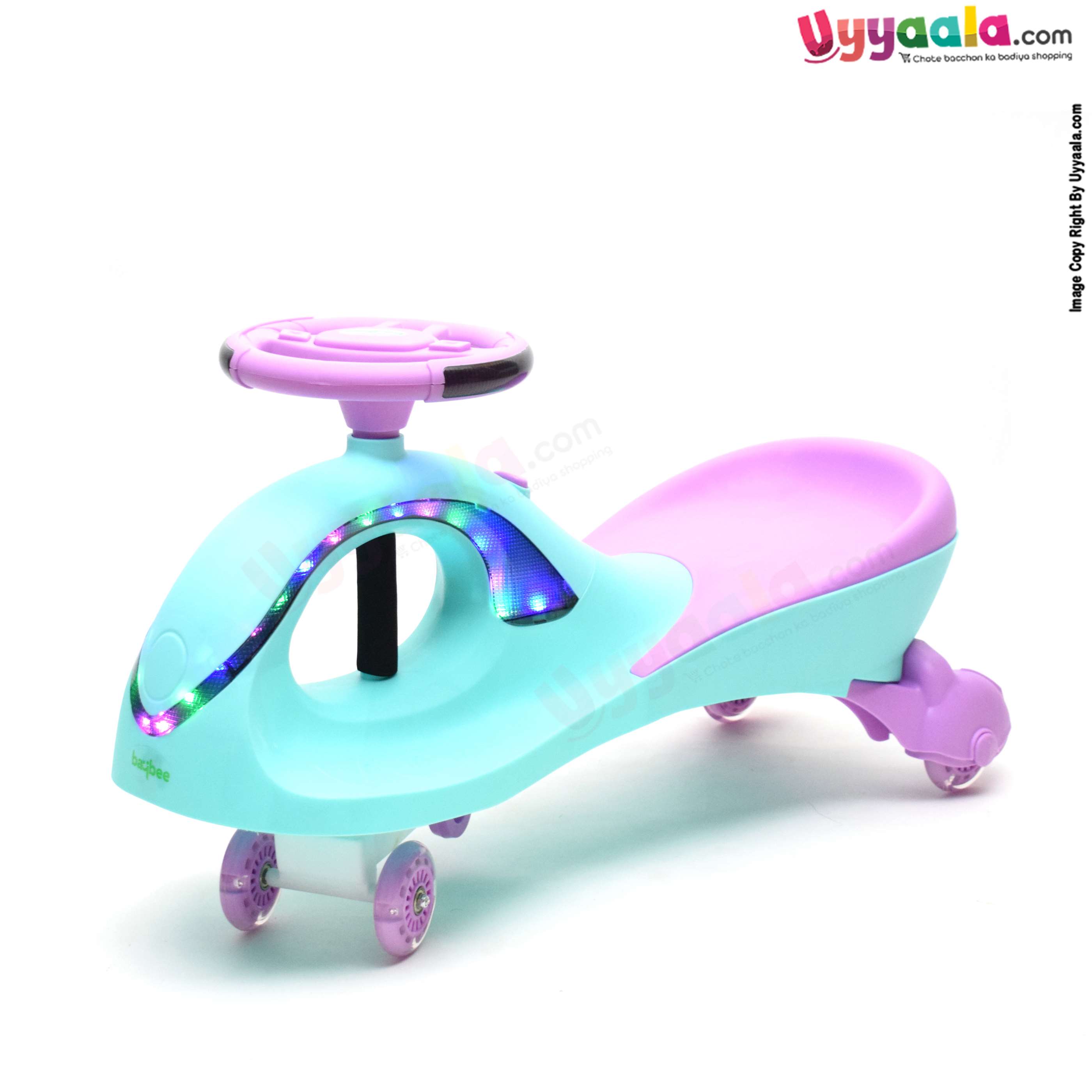 BAYBEE Twister magic car for kids with music & lights- green
