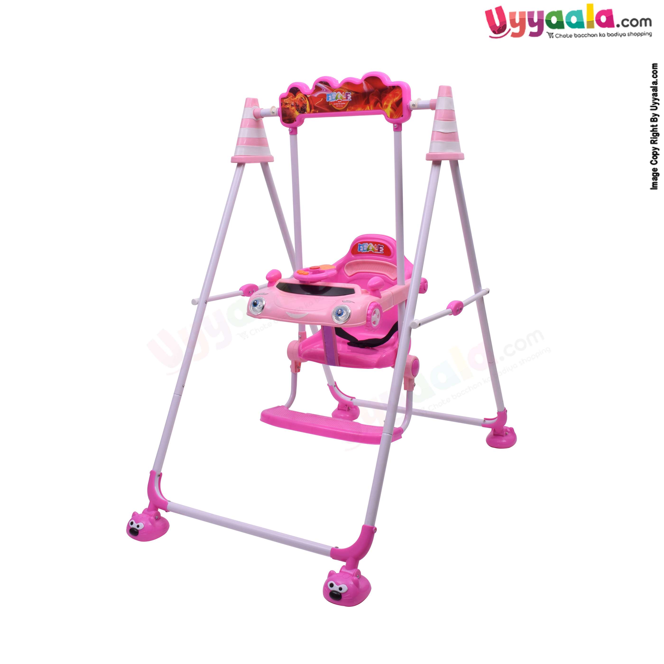 EBALE Garden swing with music for babies - 6 + months, pink