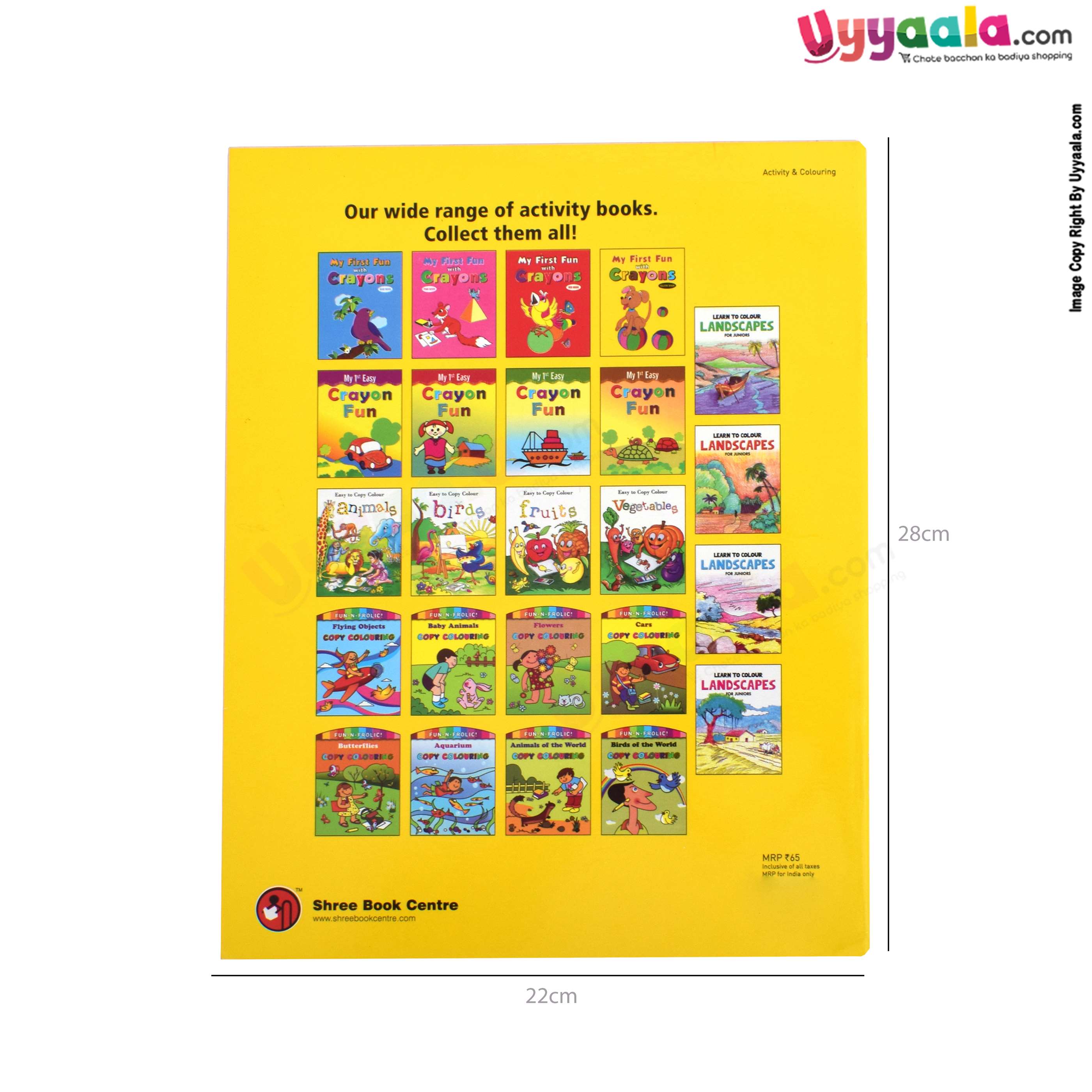 My first fun with crayons, yellow book - fun activity books, 2 - 6 years