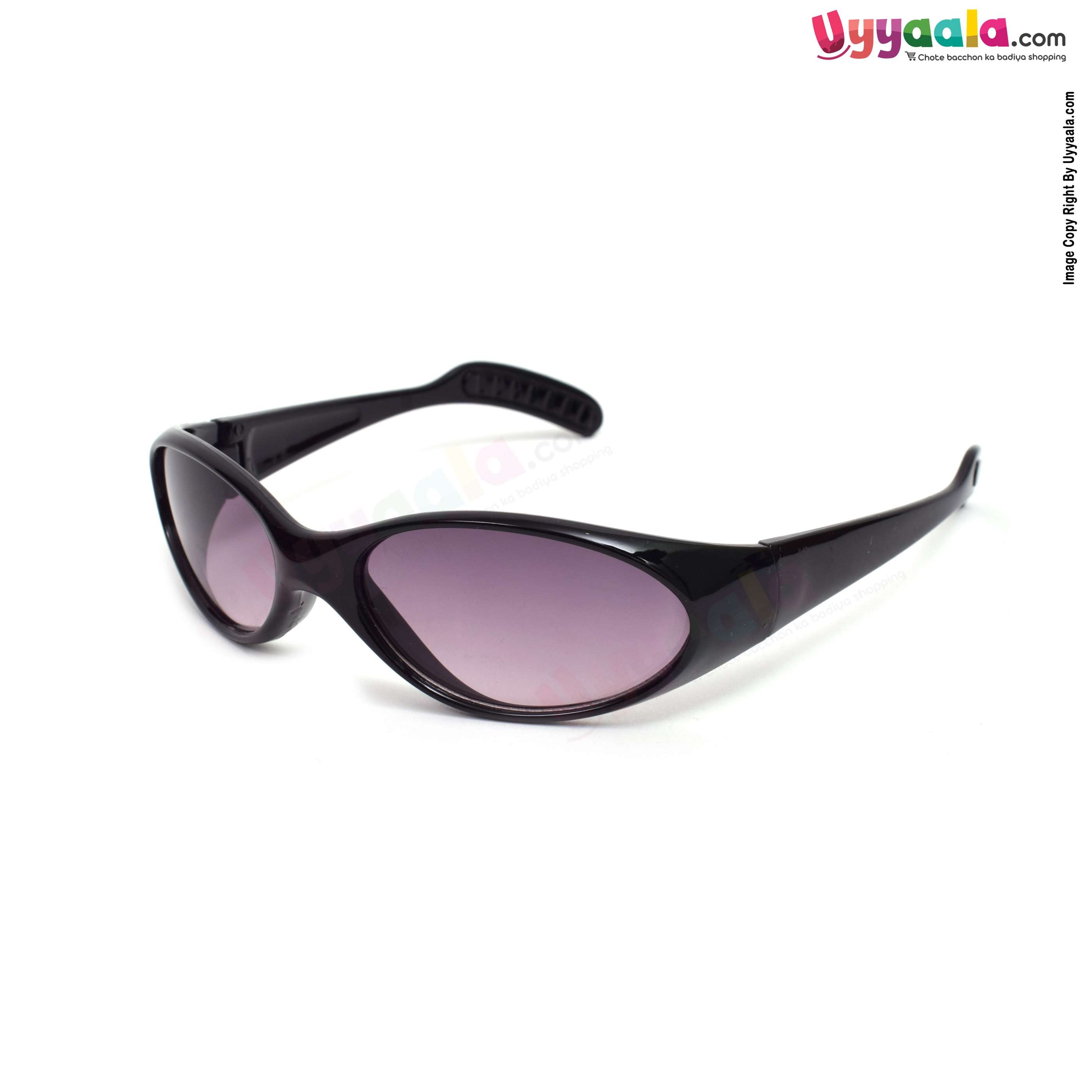 Stylish cat-eye sports sunglasses for kids - black