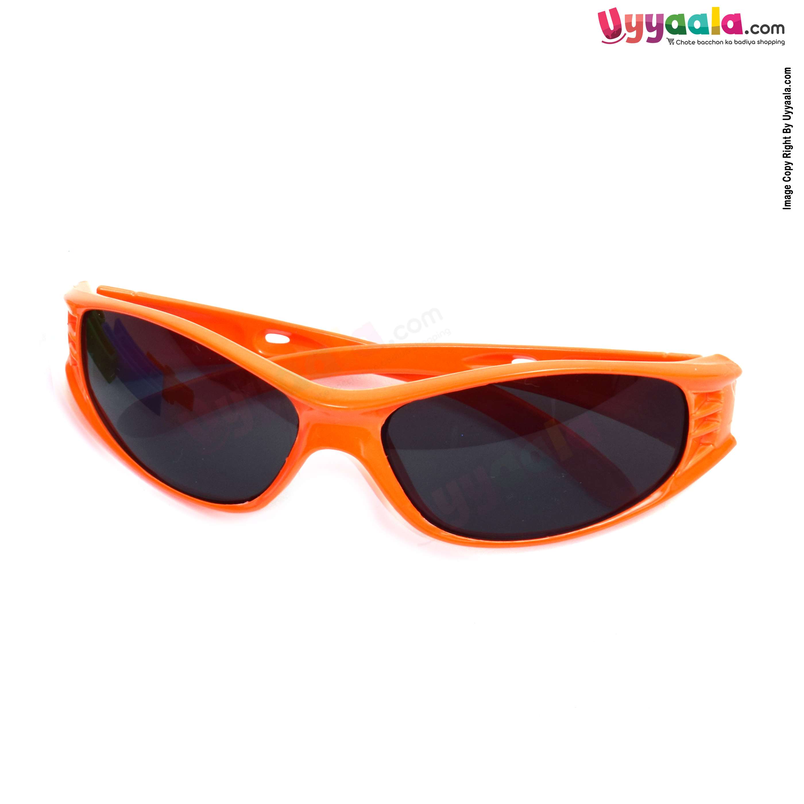Stylish cat-eye sports sunglasses for kids - orange, 1 - 8 years