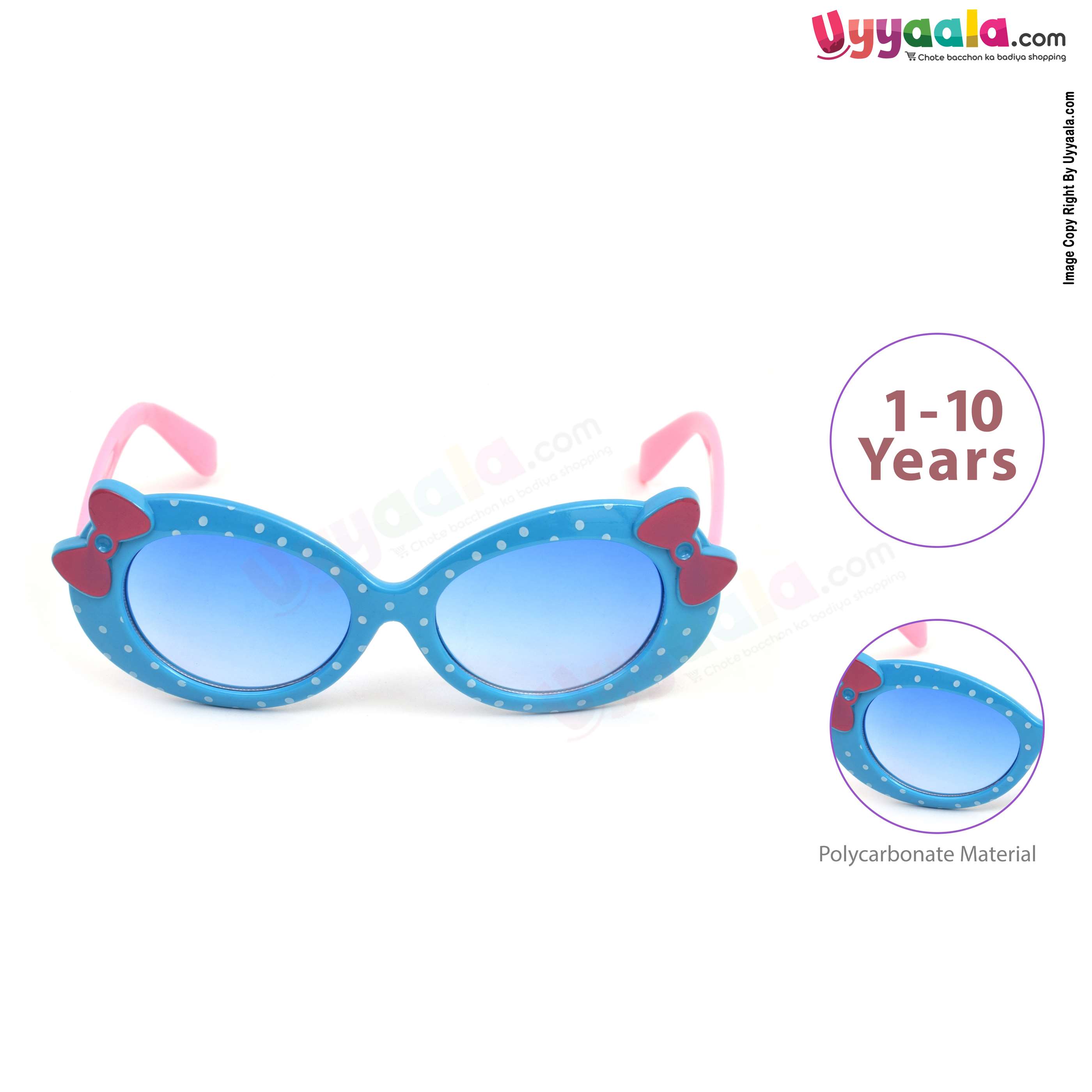 Stylish cat eye shaped tinted sunglasses for kids