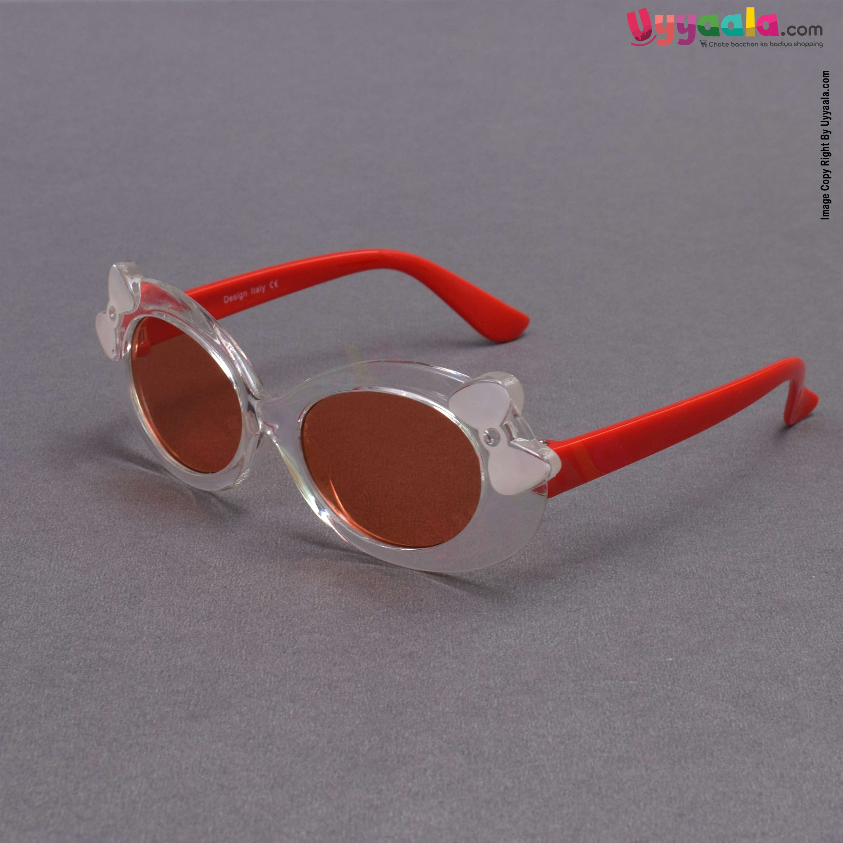 Stylish cat-eye red shade sunglasses for kids - red