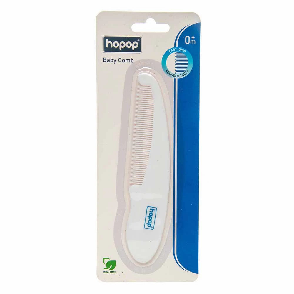 HOPOP Baby Comb With Rounded Teeth - White 0m+