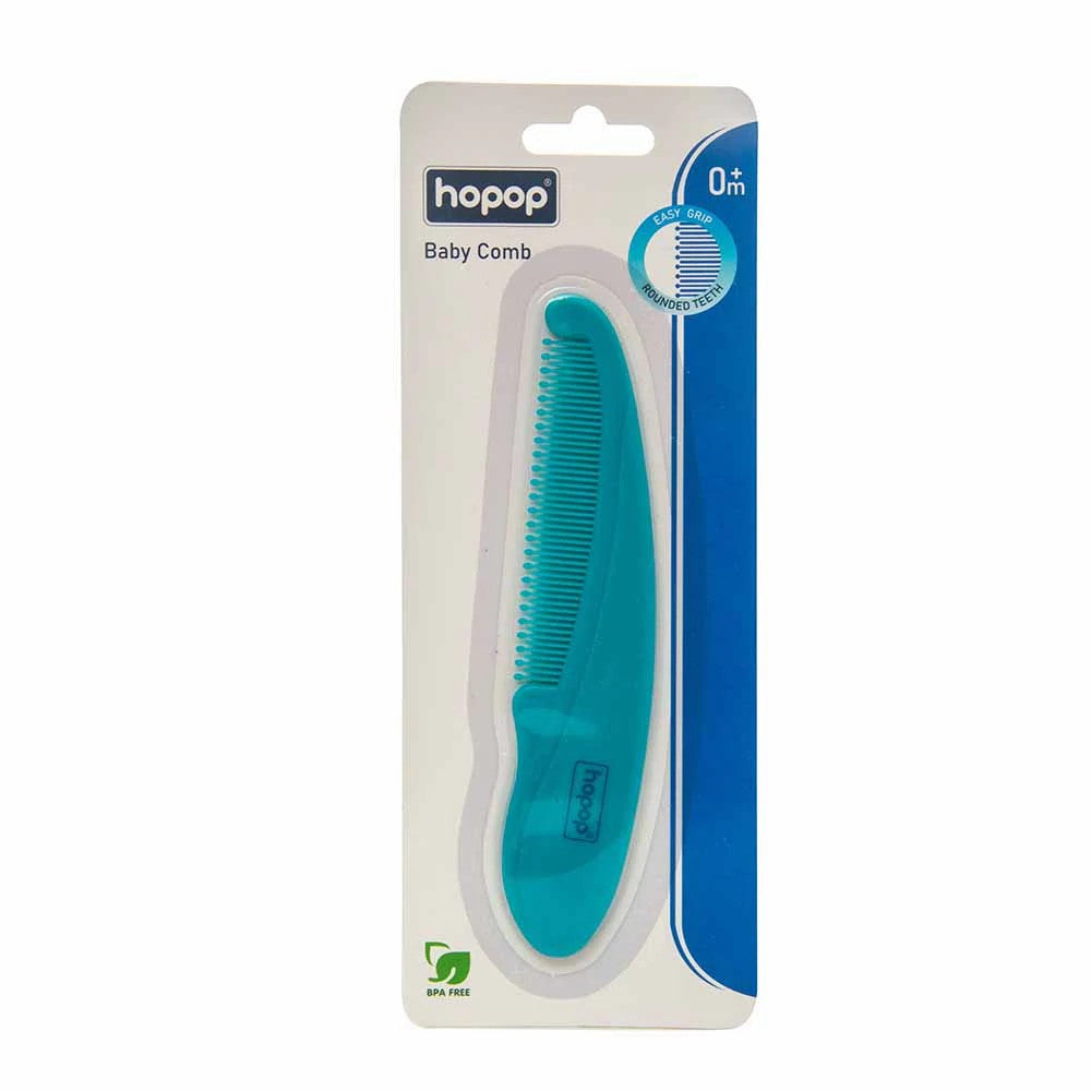 HOPOP Baby Comb With Rounded Teeth - Green 0m+