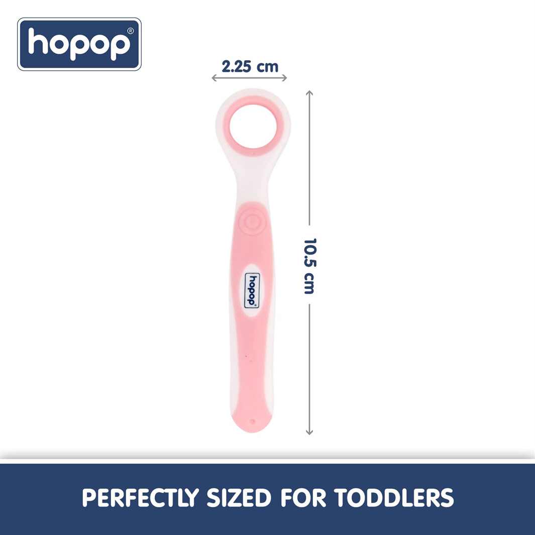 HOPOP Tongue Cleaner For Babies - Pink 3m+