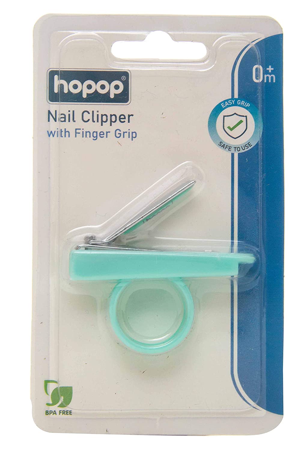 HOPOP Safety Nail Clipper With Finger Grip - Green 0m+
