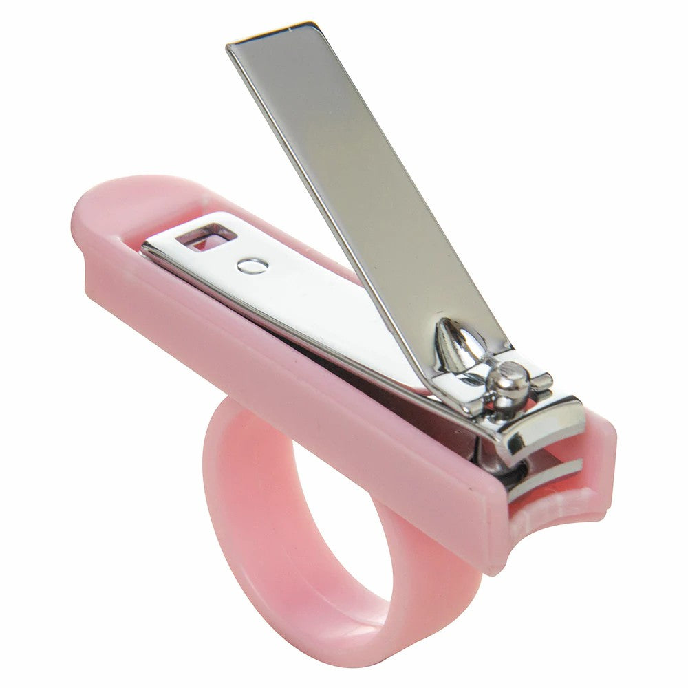 HOPOP Safety Nail Clipper With Finger Grip - Pink 0m+