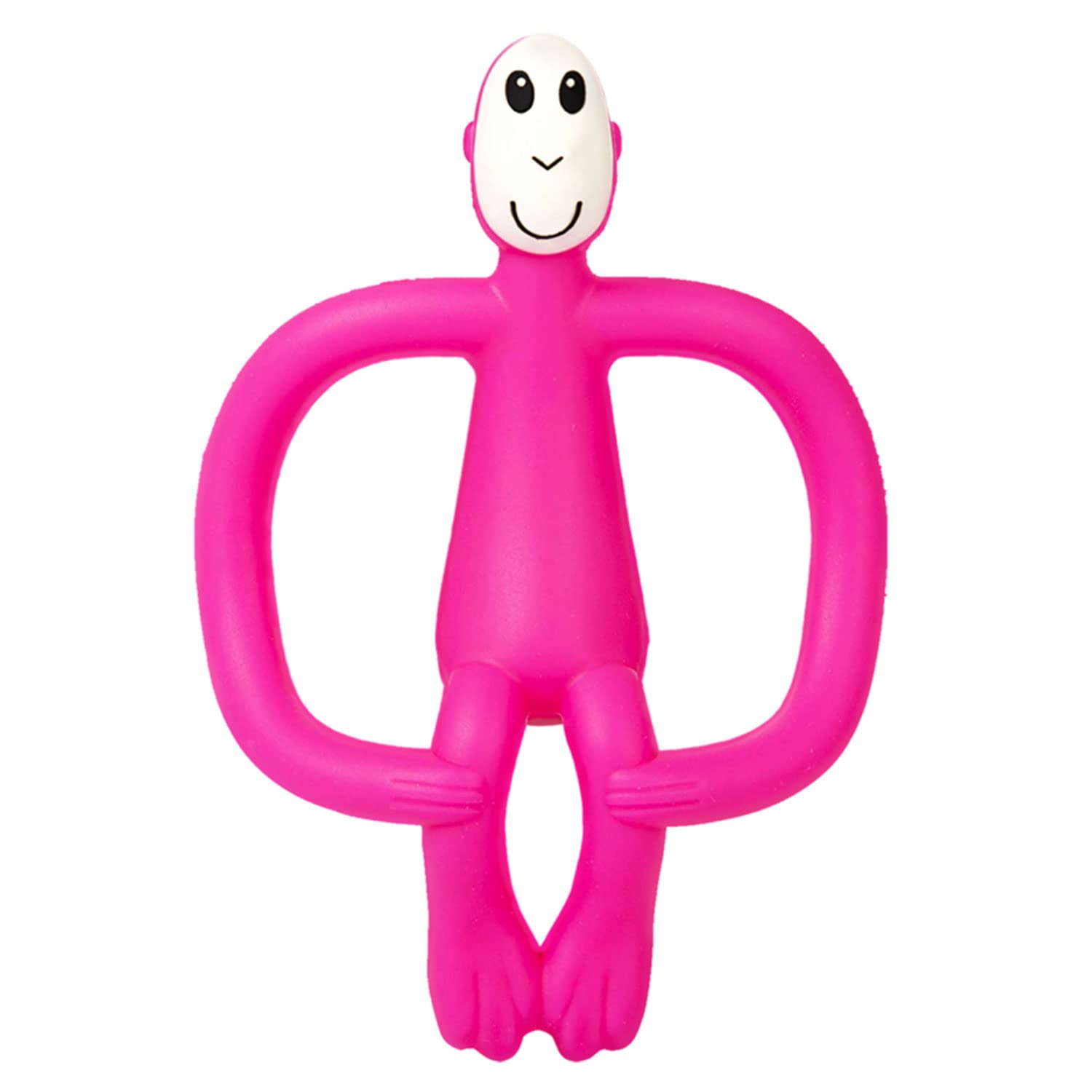 HOPOP Easy Grip Monkey Shaped Silicone Teether - Pink 4m+