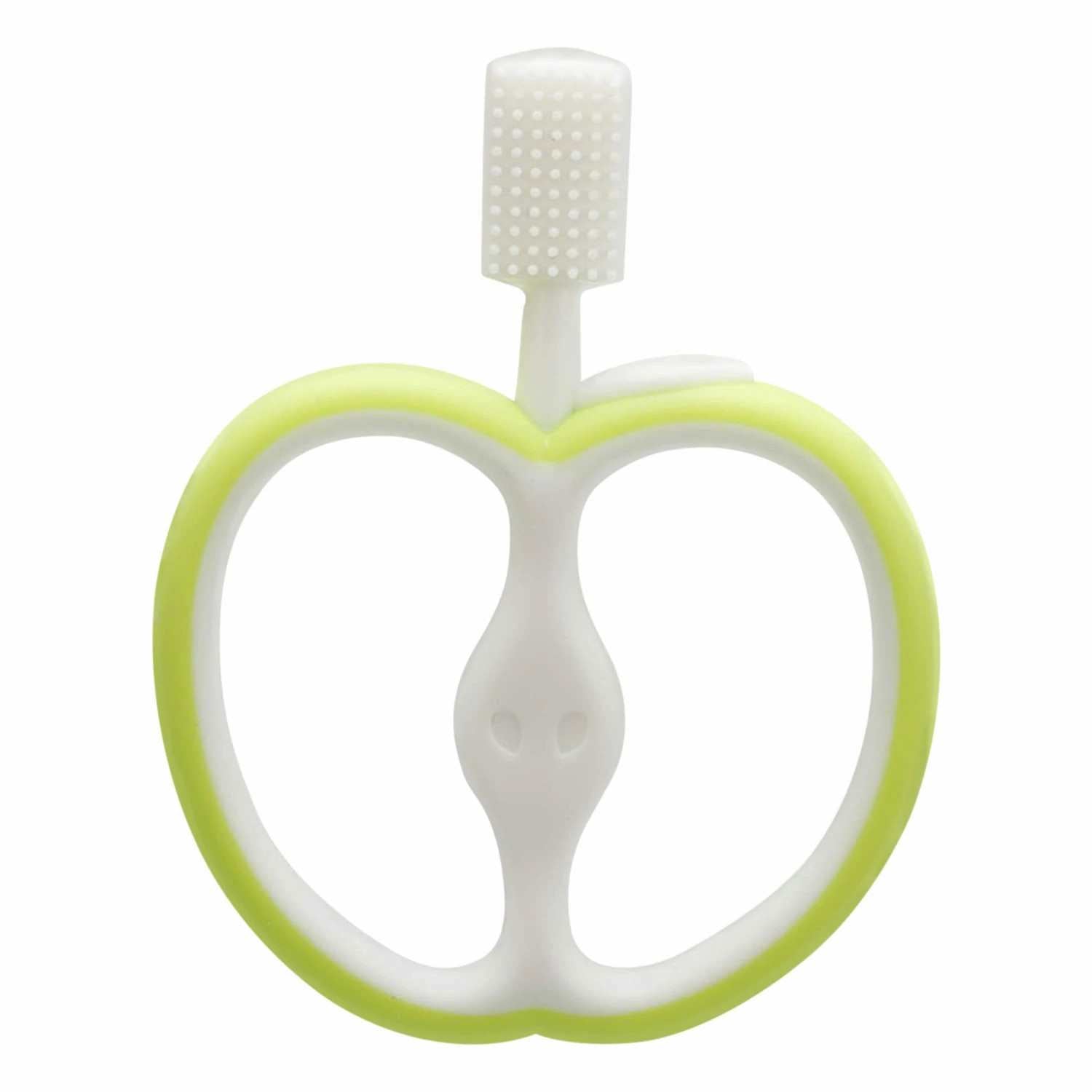 HOPOP Soft Silicone Apple Teether For Babies - Green 4m+