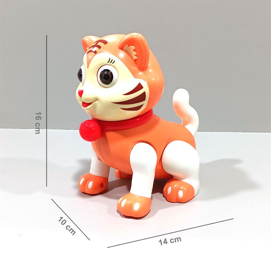 Cute Tiger Battery Operated Toy with Music & Lights 3+Years - Multicolor